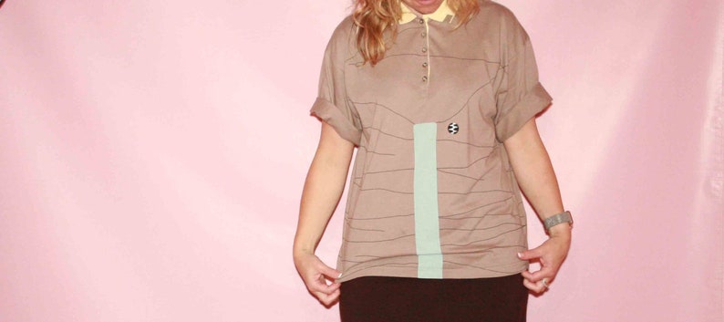 Graphic Beige Top