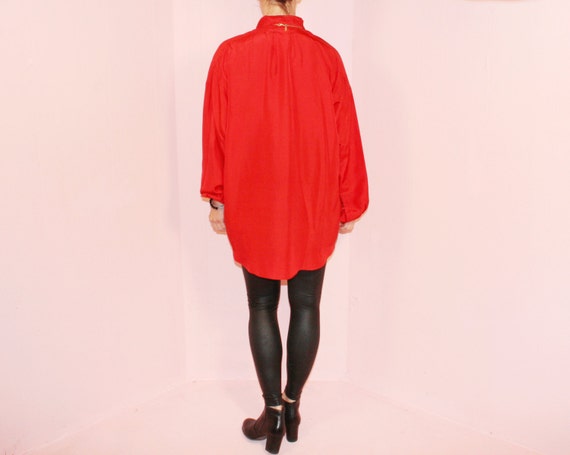 Silk Blouse/ Oversized/ Size Large - image 4