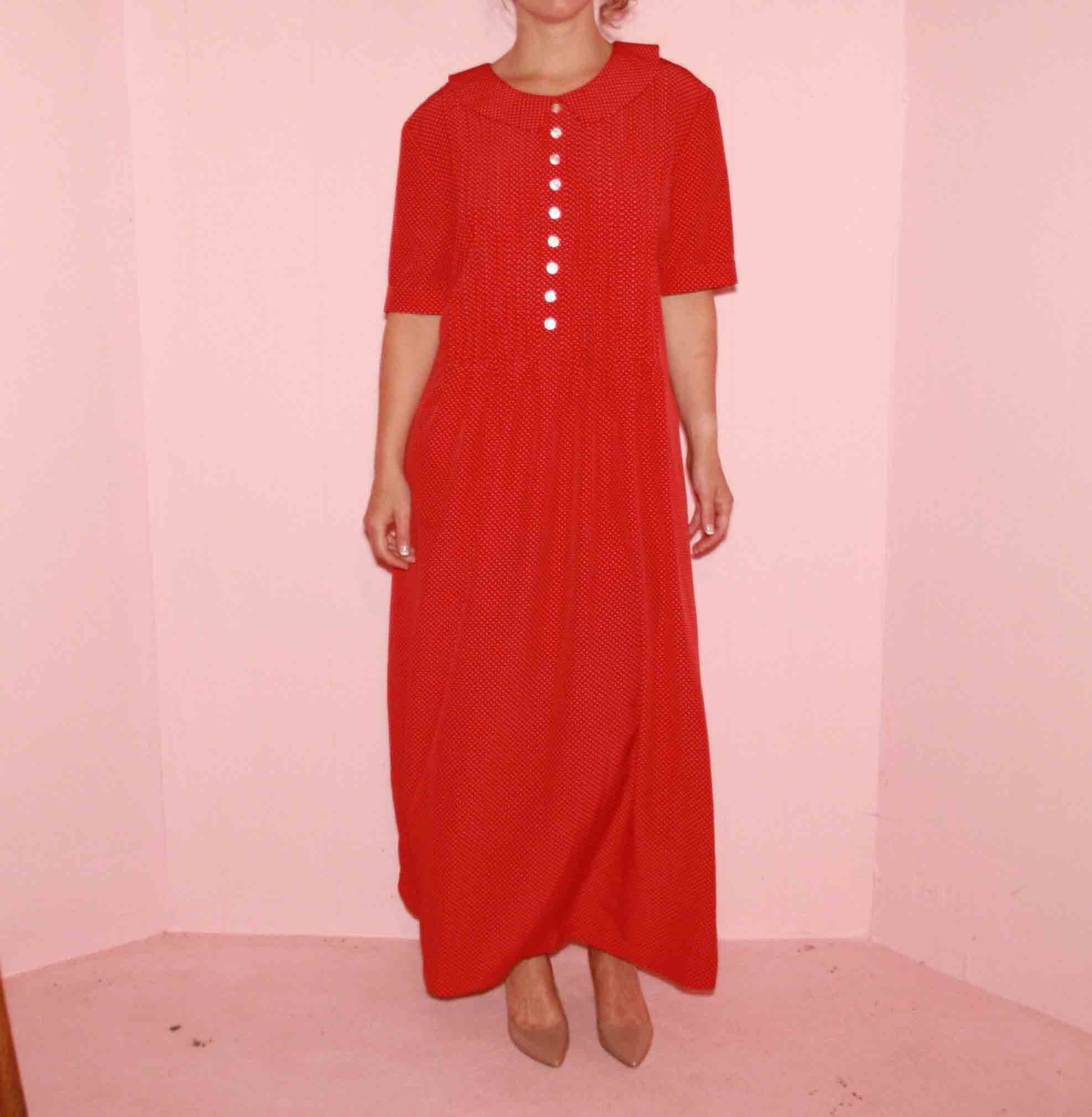 chinese dress ladies Dhyoui Red and White Polka Dot Summer Dresses for Women 2025 Casual  Sleeveless Beach Maxi Dress S at Amazon Women's Clothing store main image 1