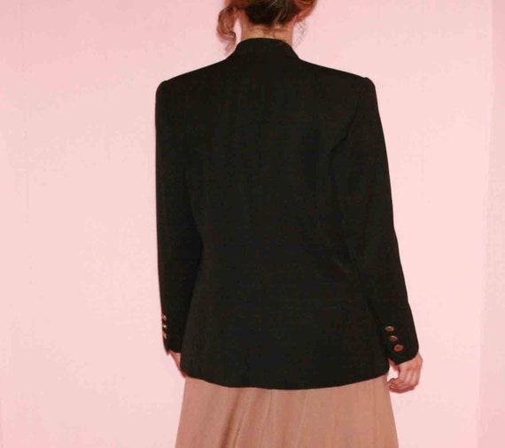 Black Blazer with Gold Detail - image 5