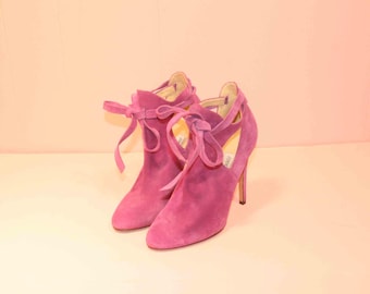 Purple Suede Jimmy Choo Booties