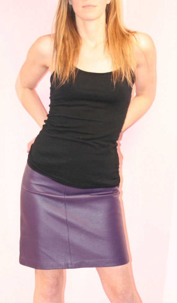 Leather Skirt/ Pencil Skirt/ Small