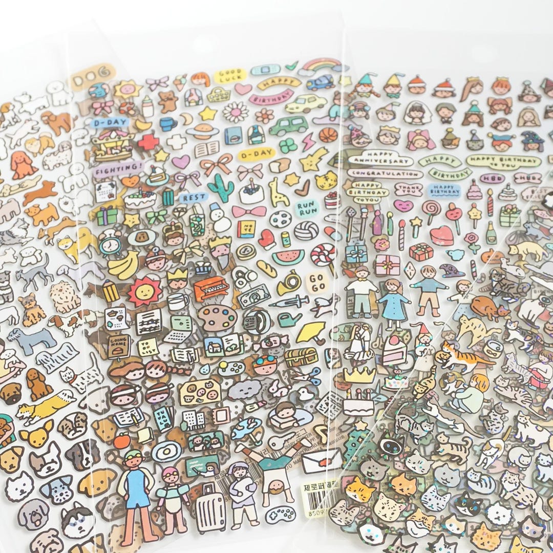 Tiny Mini Object Sticker Sheet, Planner, Habit Tracker, Journal, Craft ...