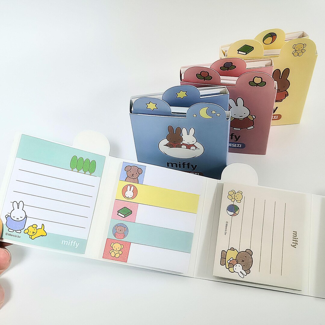 Foldable Flippy Notes Miffy Folding Sticky Notes, Stationery, Planner, Craft Supply - Etsy