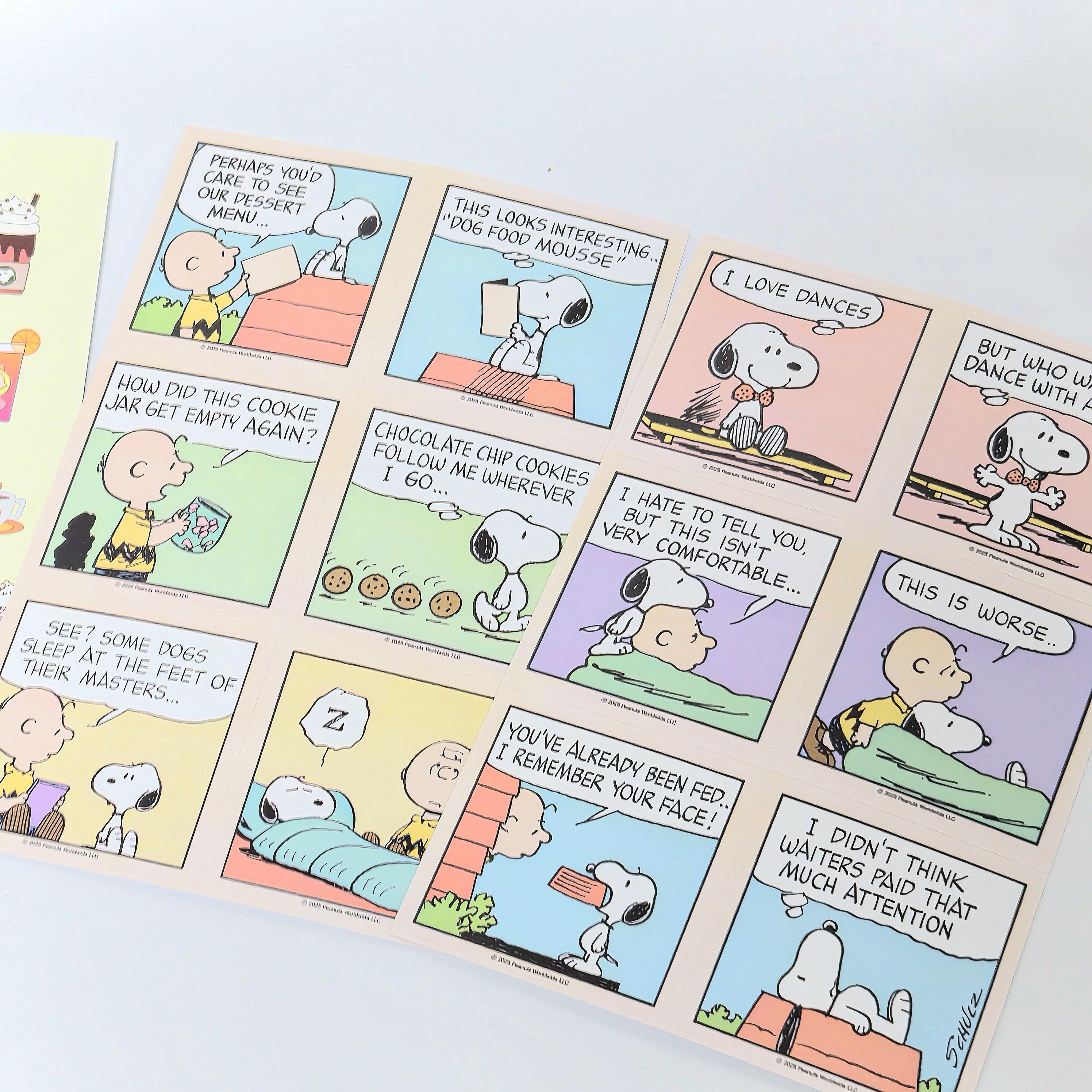 Snoopy Seal Sticker 6 Sheets Set, Journal, Craft Supply, Stationery - Etsy