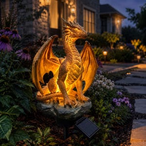 Angfeng Stained Resin Animal Night Light Resin Stained Glass Bedside Light Home Ornament Dragon