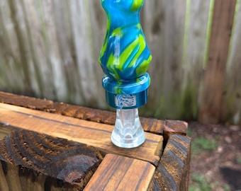 Double reed hand turned acrylic duck call