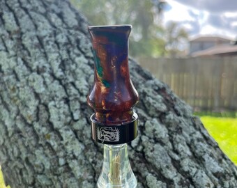 Double reed hand turned acrylic duck call