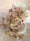 Vintage Pink Mystery Jewelry Jar: Curated Necklace Earrings Ring Bracelet Gift For Her product logo