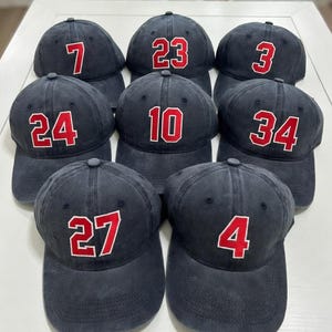 Custom Team Number Hat, Personalized Baseball Cap for Teams, Sports Jersey Number Dad Hat, Custom Sports Cap, Game Day Apparel, Team Gift