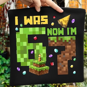 Tenía 6 años, ahora tengo 7. Tendencias: Meme de seis y siete para niños, cumpleaños de jugador, 67, es mi cumpleaños, 7.º cumpleaños para niño, divertido jugador de 6 y 7 años.