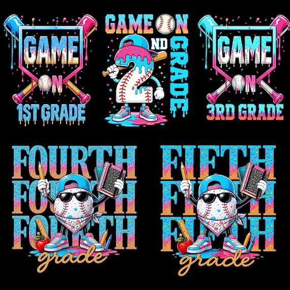 Bruh We Back To School Baseball Ice Cream Drip Png, Boys First Day of School PNG, Baseball Drip Back To School, Baseball Boy School,Game On
