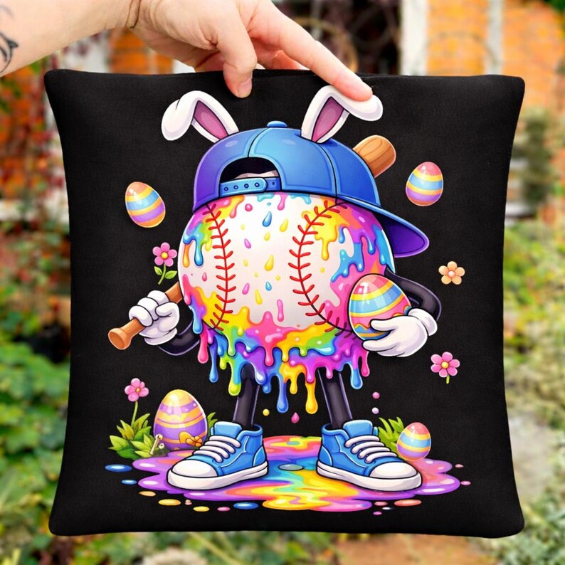 Easter Baseball PNG, Bunny Baseball Png, Cute Baseball Player, Pastel ...