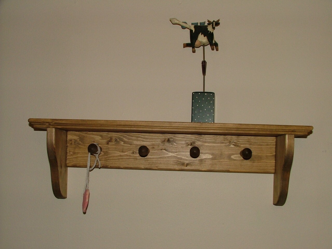 Coat Rack Wall Mounted Hanger Shaker Peg Rail With 4 50