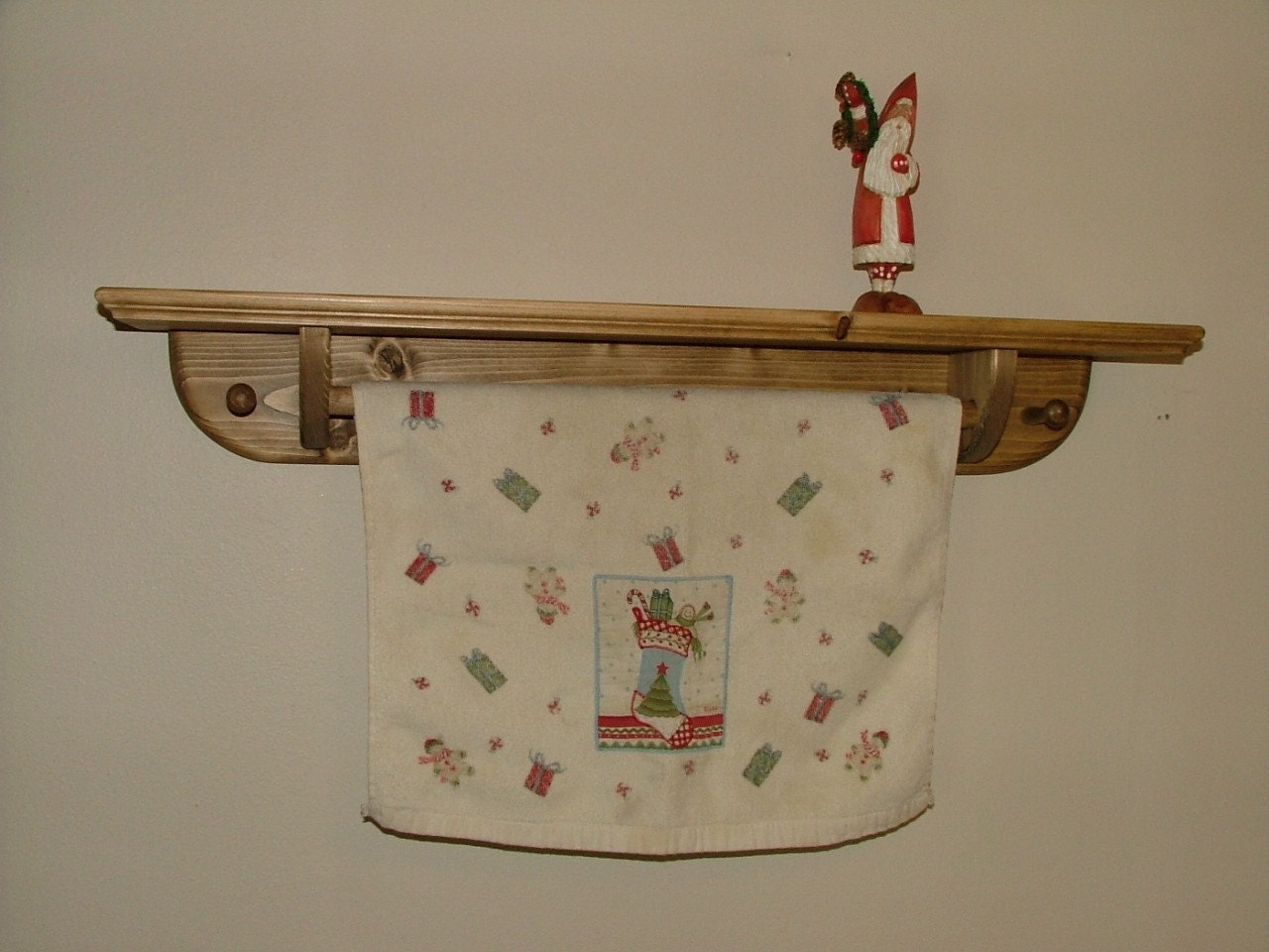 Quilt Towel Bar Shelf Quilt Hanging Shelf Country Amish Etsy