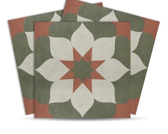 DECORE TALES Stylish Peel and Stick Floor Tiles | Water Resistant Scratch-Proof | DIY Marble & Moroccan Designs-FST090