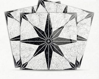 Adesivos de chão duráveis DECORE TALES | Azulejos autoadesivos | Resistentes a mofo e fáceis de limpar | Perfeitos para cozinhas e banheiros PUFST038