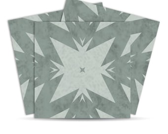 DECORE TALES Grijze Starburst Peel and Stick-vloertegels DIY-vinylvloeren FST175