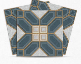 Płytki podłogowe DECORE TALES Geometryczne marmurowe samoprzylepne | Samodzielnie wykonana podłoga winylowa FST049