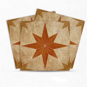 DECORE TALES Schälen und Kleben Vinyl Bodenfliesen Wasserdicht DIY Boden für Küche & Wohnzimmer FST013