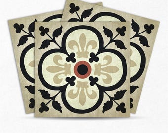 DECORE TALES Revestimentos de piso autoadesivos e elegantes | Resistentes à água e a riscos | Designs de mármore e marroquinos para instalação faça você mesmo - FST030
