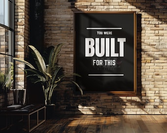 Zostałeś stworzony do tego – motywacyjny wydruk, grafika ścienna o przywództwie dla mężczyzn, inspirujący plakat cyfrowy, cytat o sile i odpowiedzialności