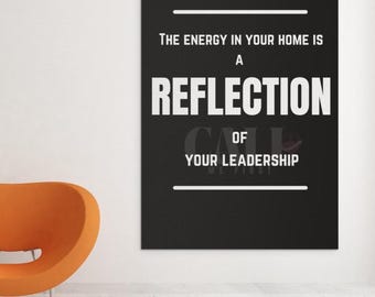 Cytat o przywództwie refleksyjnym do druku, sztuka ścienna, motywacyjny, cyfrowy do pobrania, prezent dla mężczyzn, męża, ojca, mentora, wystrój biura domowego