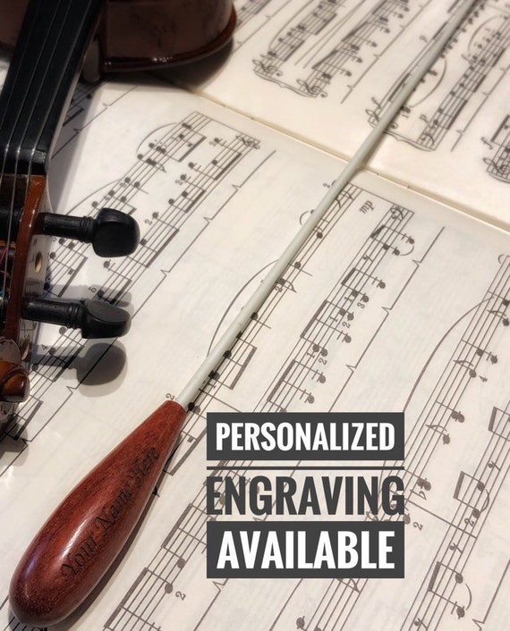 Music Conductor Baton with Engraved Taper Shaped Handle Etsy