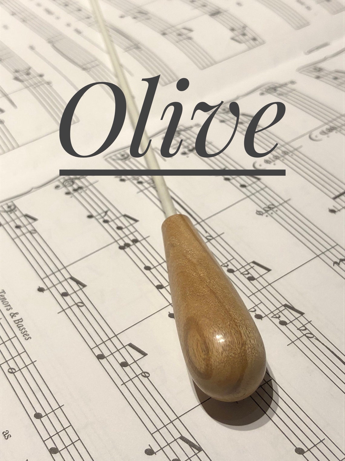 Music Conductor Baton With Engraved Taper Shaped Handle Etsy