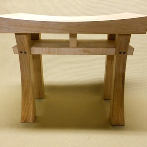 Asian Style Stool (size small)  Made to Order Maple, Oak, Cherry, Walnut, or Mahogany