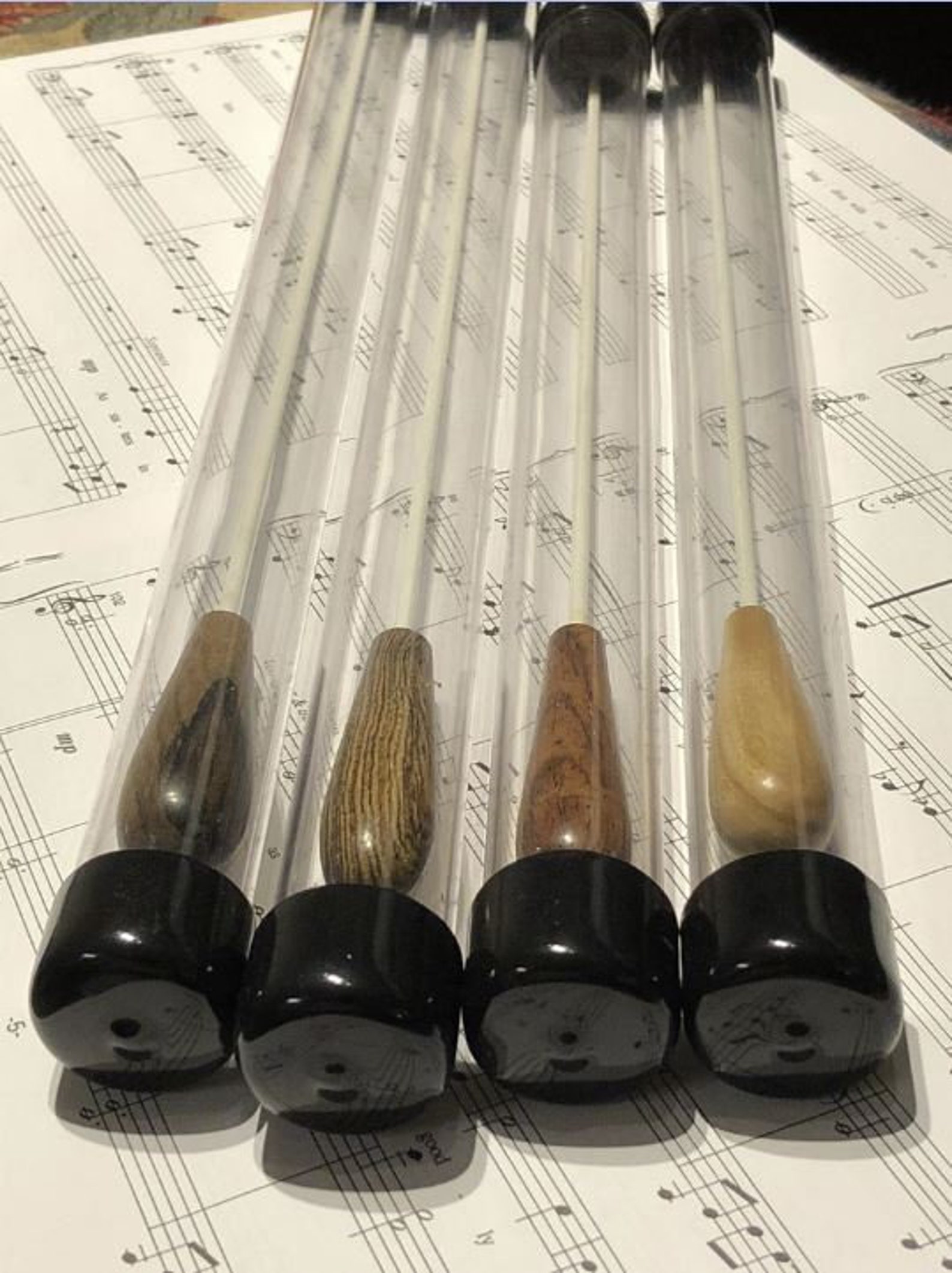 Music Conductor Baton With Engraved Pear Shaped Handle Etsy
