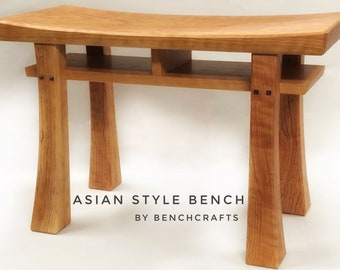 Asian Style Stool Cherry (size large) Made to Order Also available in Walnut, Mahogany, Oak, Maple, or Dark Mahogany