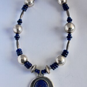 Sterling Silver and Lapis Lazuli Necklace image 2