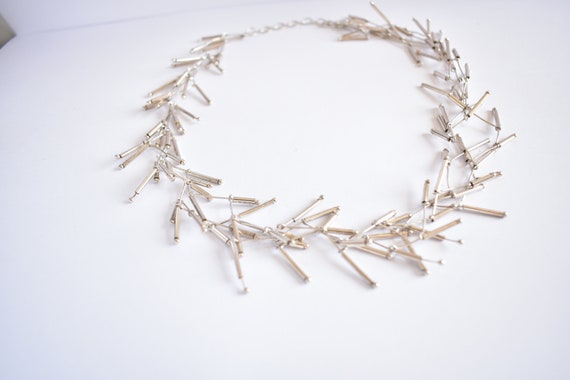 Sterling Silver Modernist Necklace - image 3
