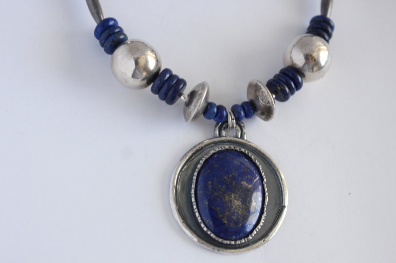 Sterling Silver and Lapis Lazuli Necklace image 4