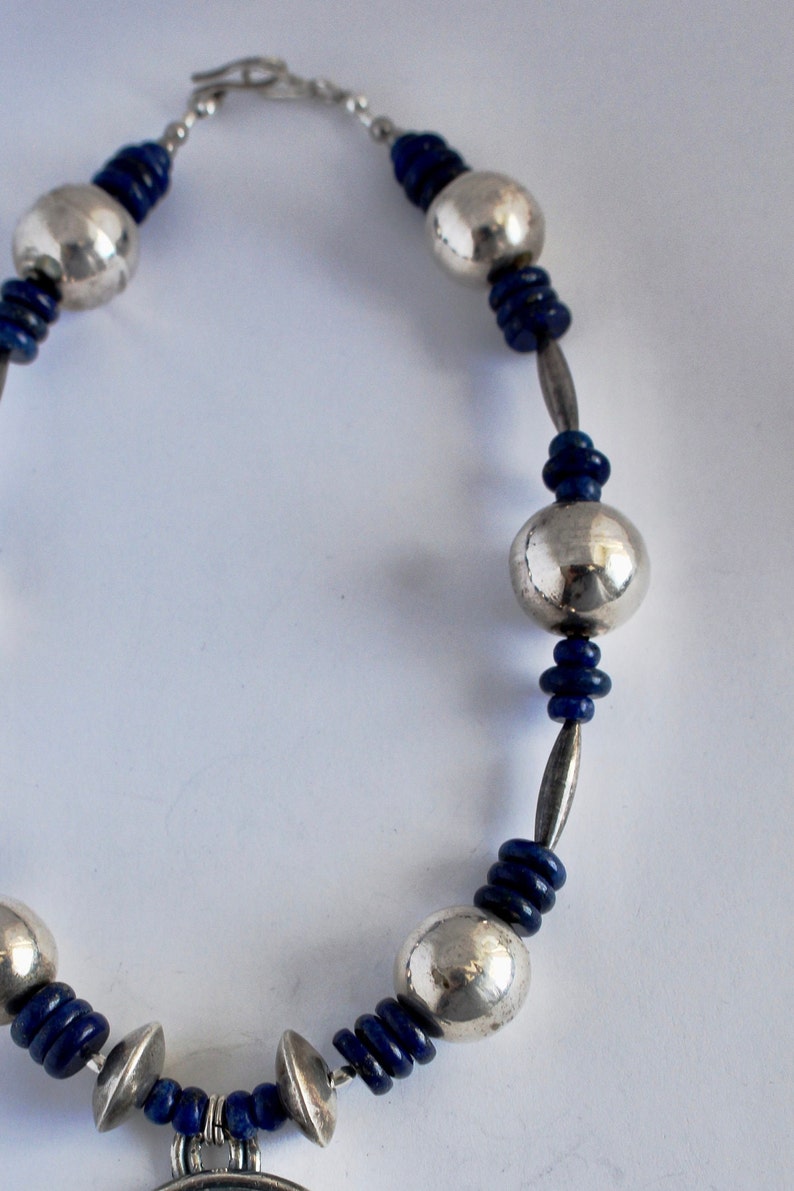 Sterling Silver and Lapis Lazuli Necklace image 5