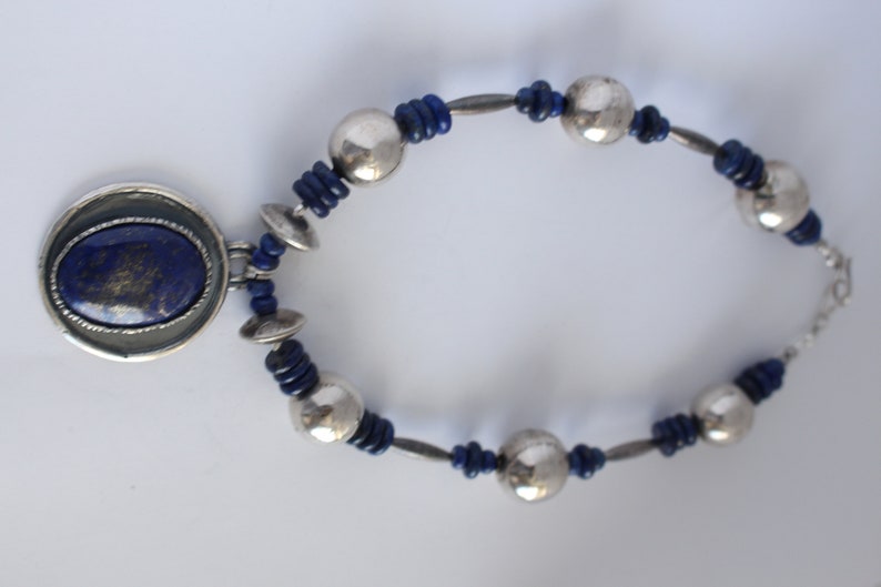 Sterling Silver and Lapis Lazuli Necklace image 3