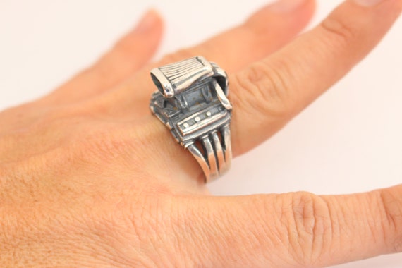 Sterling Silver V8 Engine Ring Silver 925 Classic Hot Rod - Etsy