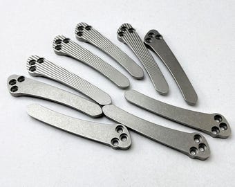 6AL-4V Titanium Spyderco Deep Carry Pocket Clip – Stonewash/Anodized Knife Accessory