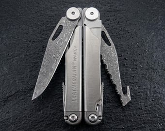 Geef je Leatherman Charge TTI of Wave de upgrade die het verdient: VG10 damastmes, 60+ HRC, directe pasvorm