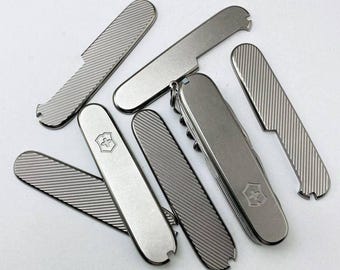 Titanium Handle Scales for 91mm Swiss Army Knives – CNC Precision Replacement