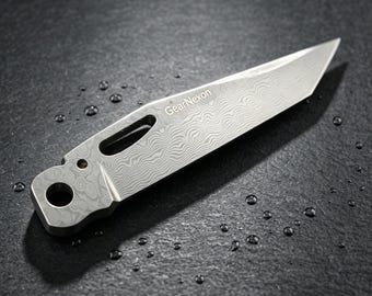 Damascus Steel Replacement Tanto Blade for Leatherman Charge TTi Wave Multitool