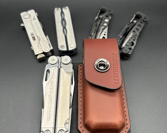 Funda de cuero premium para Leatherman ARC/Wave+/Free P2/P4/Skeletool talla M