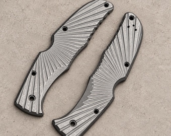 Titanium Handle Scales for Spyderco Endura 4 C10, CNC Stone Washed Custom Upgrade, Lightweight EDC Folding Parts