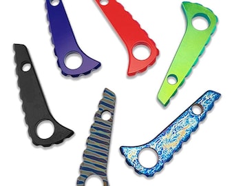 Titanium Back Spacer for Spyderco Paramilitary 2 – CNC Machined, Stonewashed Finish Upgrade