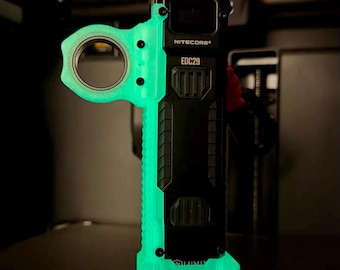 Tactical Ring Protector for Nitecore EDC29 -ASA-CF Carbon Fiber 3D Printed Cover