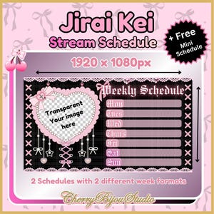 Jirai Kei Stream Schedule: Black and Pink Goth Streaming Weekly Schedule (Digital Download)