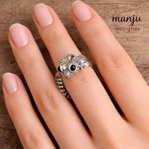 Anello Geco, Anello Regolabile Lucertola, Gioielli per gli Amanti degli Animali, Anello Unico con Rettile, Gioielli Geco, Regalo Ispirato alla Natura, Anello Boho