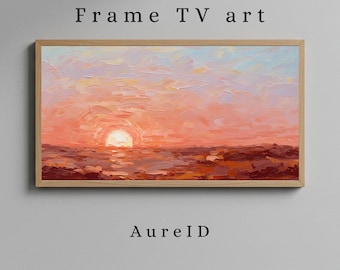 Paisaje de atardecer para Samsung Frame TV Art / Descarga digital / Protector de pantalla Frame TV
