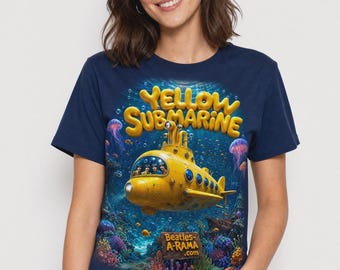 Camiseta ClassiClassic Yellow Submarine - Camiseta retro de rock de los años 60 - Camiseta vintage con estampado de banda